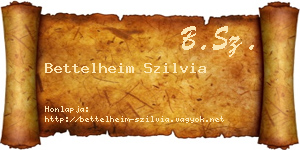 Bettelheim Szilvia névjegykártya